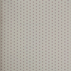 Papel de parede, floral, bolinhas, bege e vermelho